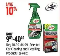 Canadian Tire Turtle wax car cleaning and detailing products offer