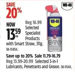 Canadian Tire Wb-40 selected specialist products offer