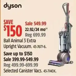 Canadian Tire Dyson Ball Animal 3 Extra Upright Vacuum offer