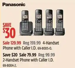 Canadian Tire Panasonic 4-Handset Phone with Caller I.D. offer
