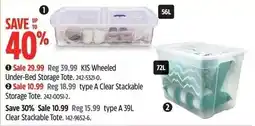 Canadian Tire KIS Wheeled Under-Bed Storage Tote offer