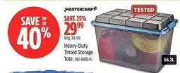 Canadian Tire Mastercraft heavy-duty tinted storage tote offer