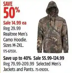 Canadian Tire Realtree Men's Camo Hoodie offer