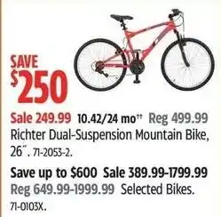 Canadian Tire Richter Dual-Suspension Mountain Bike offer