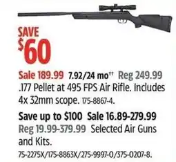 Canadian Tire 7.92/24 mo 177 Pellet at 495 FPS Air Rifle offer