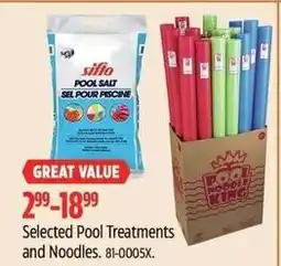 Canadian Tire Selected Pool Treatments and Noodles offer