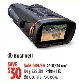 Canadian Tire Bushnell Prime HD Binoculars offer