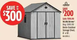 Canadian Tire Arrow Resin Outdoor Storage Shed offer