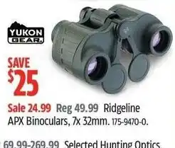 Canadian Tire Yukon Gear Ridgeline APX Binoculars offer