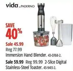 Canadian Tire Vida immersion hand blender offer