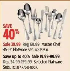 Canadian Tire Master Chef 45-Pc Flatware Set offer