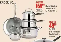Canadian Tire Paderno classic stainless-steel cookset offer