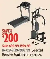 Canadian Tire Selected Exercise Equipment offer