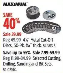 Canadian Tire Maximum 4% Metal Cut-Off Discs offer