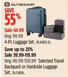 Canadian Tire Outbound 4-Pc Luggage Set offer