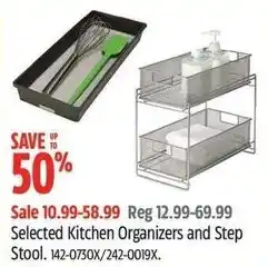 Canadian Tire Selected Kitchen Organizers and Step Stool offer