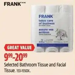 Canadian Tire Frank bathroom tissue and facial tissue offer
