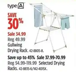 Canadian Tire Gullwing Drying Rack offer