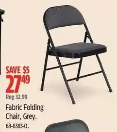 Canadian Tire Fabric Folding Chair, Grey offer