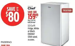 Canadian Tire Master Chef Fridge offer