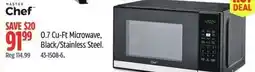 Canadian Tire Master Chef 0.7 Cu-Ft Microwave, Black/Stainless Steel offer