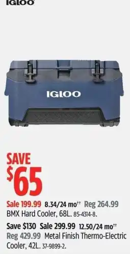 Canadian Tire Igloo BMX Hard Cooler offer