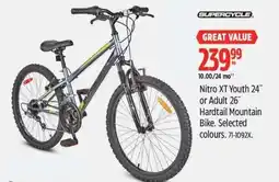 Canadian Tire Supercycle Nitro XT Youth 24" or Adult 26" Hardtail Mountain Bike offer