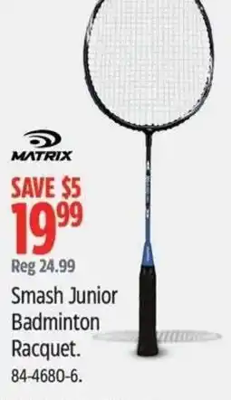 Canadian Tire Matrix Smash Junior Badminton Racquet offer