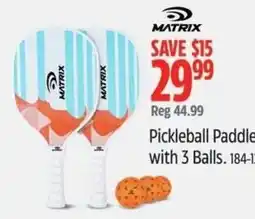 Canadian Tire Matrix pickleball paddle offer
