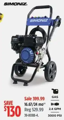 Canadian Tire Simoniz pressure washer offer