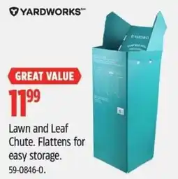 Canadian Tire Yardworks lawn and leaf chute offer