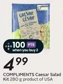 Sobeys Compliments Caesar Salad Kit offer