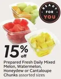 Sobeys Prepared Fresh Daily Mixed Melon Watermelon Honeydew or Cantaloupe Chunks offer