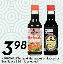Sobeys Kikkoman Teriyaki Marinades or Sauces or Soy Sauce offer