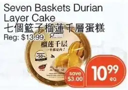 Kings Fair Supermarket Seven Baskets Durian Layer Cake offer