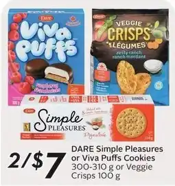 Sobeys Dare simple pleasures or viva puffs cookies offer