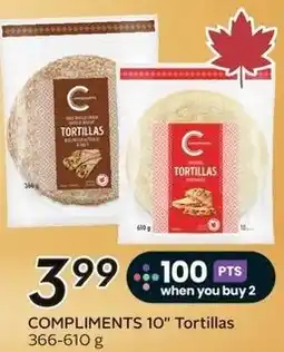 Sobeys Compliments 10" Tortillas offer