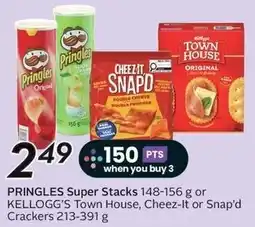 Sobeys Pringles Super Stacks or Kellogg's Town House, Cheez-it or Snap'd Crackers offer