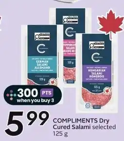 Sobeys Compliments Dry Salami selected offer