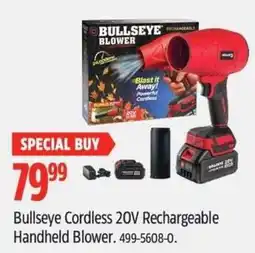 Canadian Tire Bullseye Cordless 20V Rechargeable Handheld Blower offer