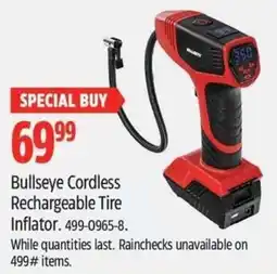 Canadian Tire Bullseye Cordless Rechargeable Tire Inflator offer