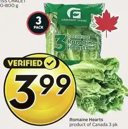Sobeys Greenway Farms Romaine Hearts offer