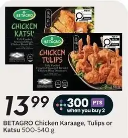 Sobeys Betagro chicken karaage, tulips offer