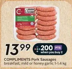 Sobeys Compliments Pork Sausages offer