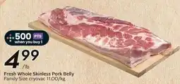 Sobeys Fresh Whole Skinless Pork Belly offer