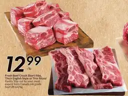 Sobeys Fresh Beef Chuck Short Ribs offer