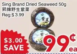 Yours Food Mart Sing Brand Dried Seaweed offer