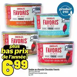 Metro Chocolats Favoris fondue au chocolat offer
