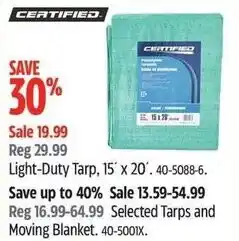 Canadian Tire Certified Light-Duty Tarp offer
