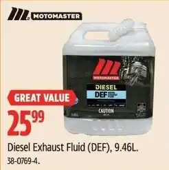 Canadian Tire Motomaster diesel exhaust fluid offer